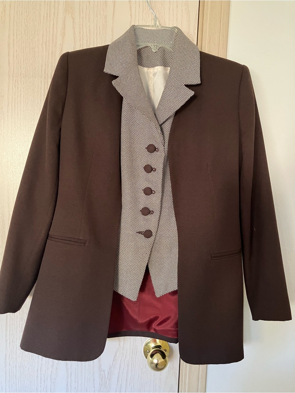 E.R. Gerard For Renlyn Brown Blazer & Vest Set